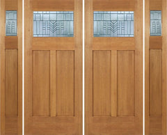 WDMA 96x80 Door (8ft by 6ft8in) Exterior Mahogany Pearce Double Door/2side w/ C Glass 1