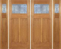 WDMA 96x80 Door (8ft by 6ft8in) Exterior Mahogany Pearce Double Door/2side w/ B Glass 1