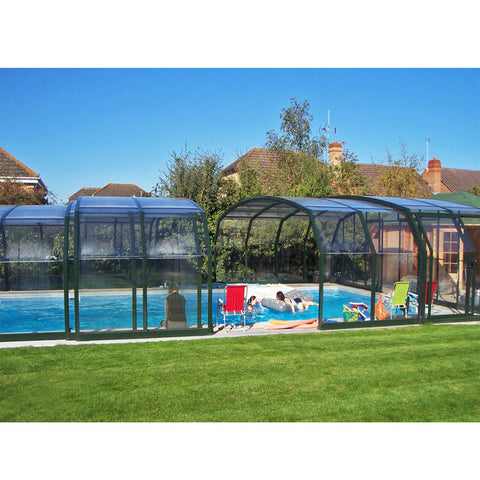 WDMA Wholesale Waterproof Retractable Roof Glass Telescopic Swimming Pool Cover Pool Enclosures