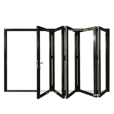 wood grain aluminum folding glass door film on China WDMA